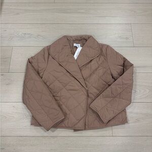Calvin Klein Quilted Wrap Front Jacket